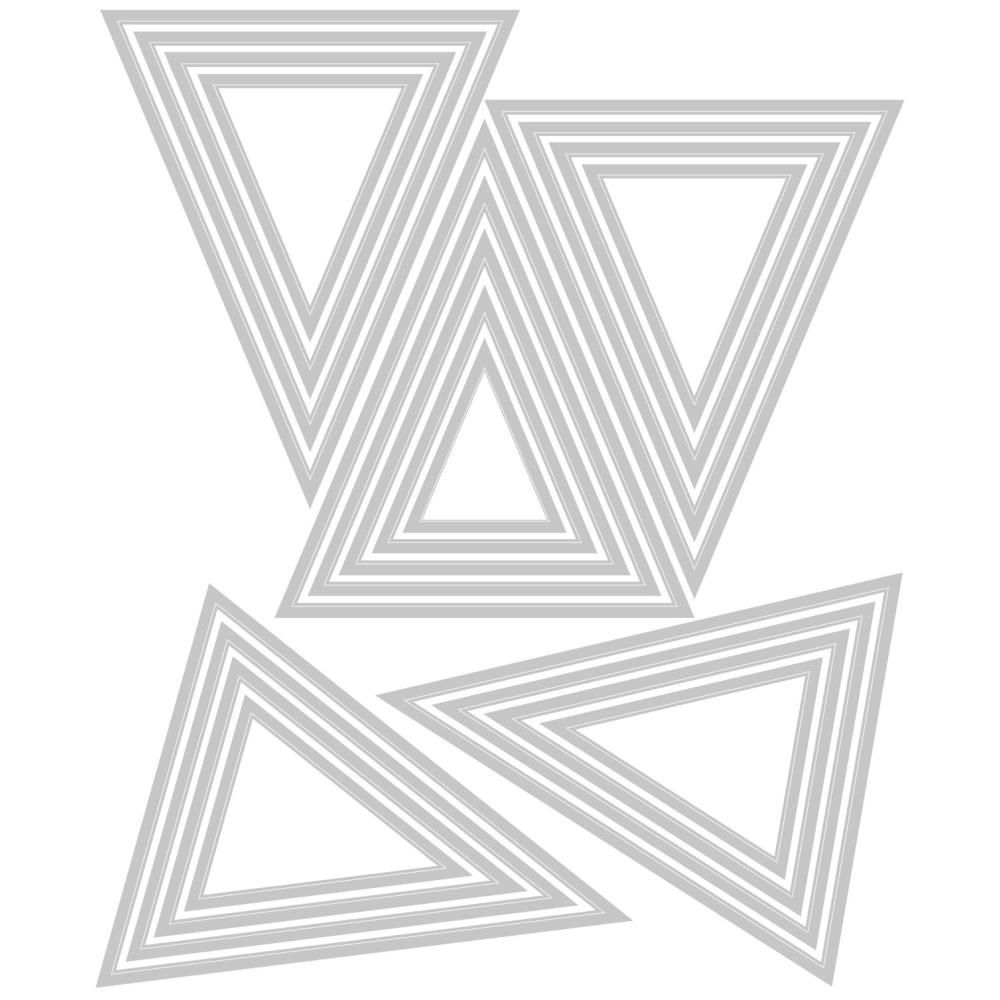 Sizzix - Thinlits Dies de Tim Holtz «Stacked Tiles Triangles» 25 pcs