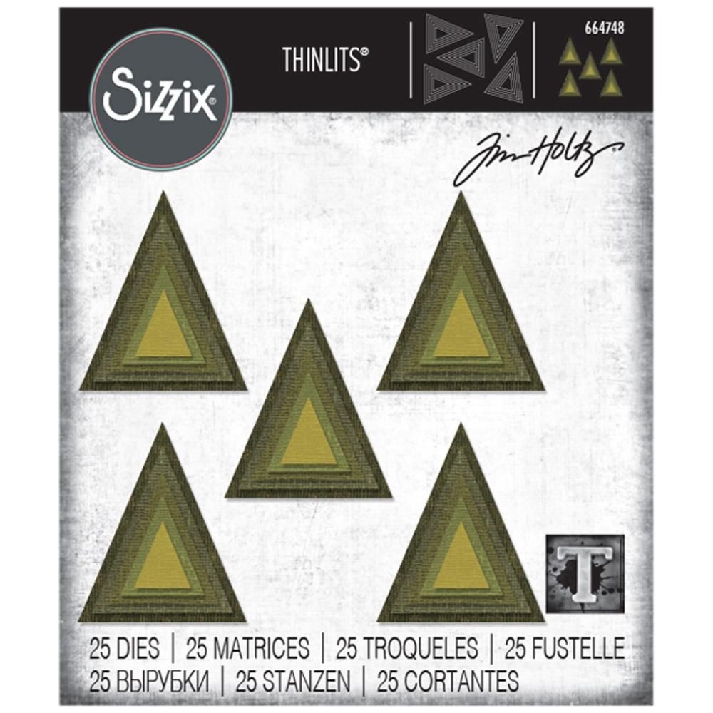 Sizzix - Dies Thinlits «Stacked Tiles Triangles» 25 pièces
