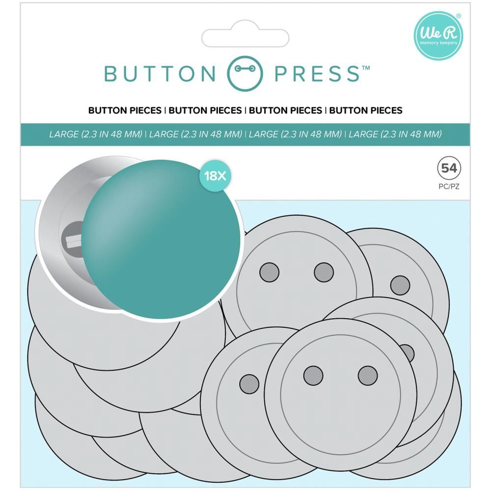 WE R Memory - «Button Press Refill Pack Large 58mm" 18 pièces