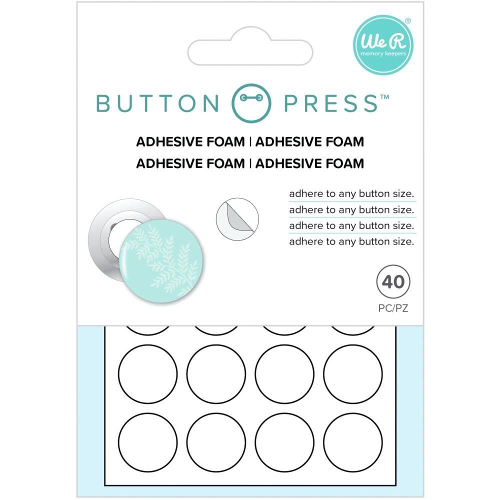WE R Memory - «Button Press Adhesive Foam» 40 pièces