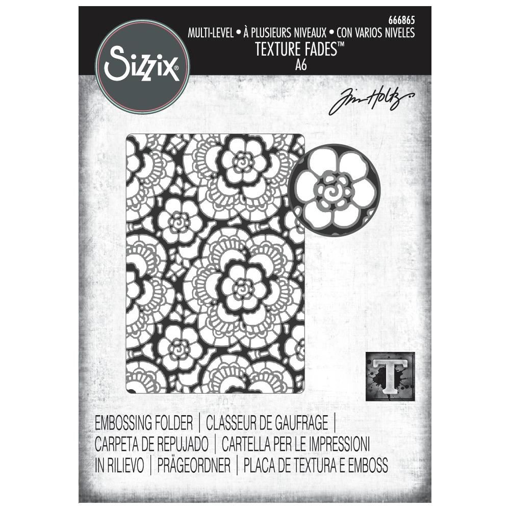 Sizzix - Plaques à embosser 3D de Tim Holtz «Vault Lace»