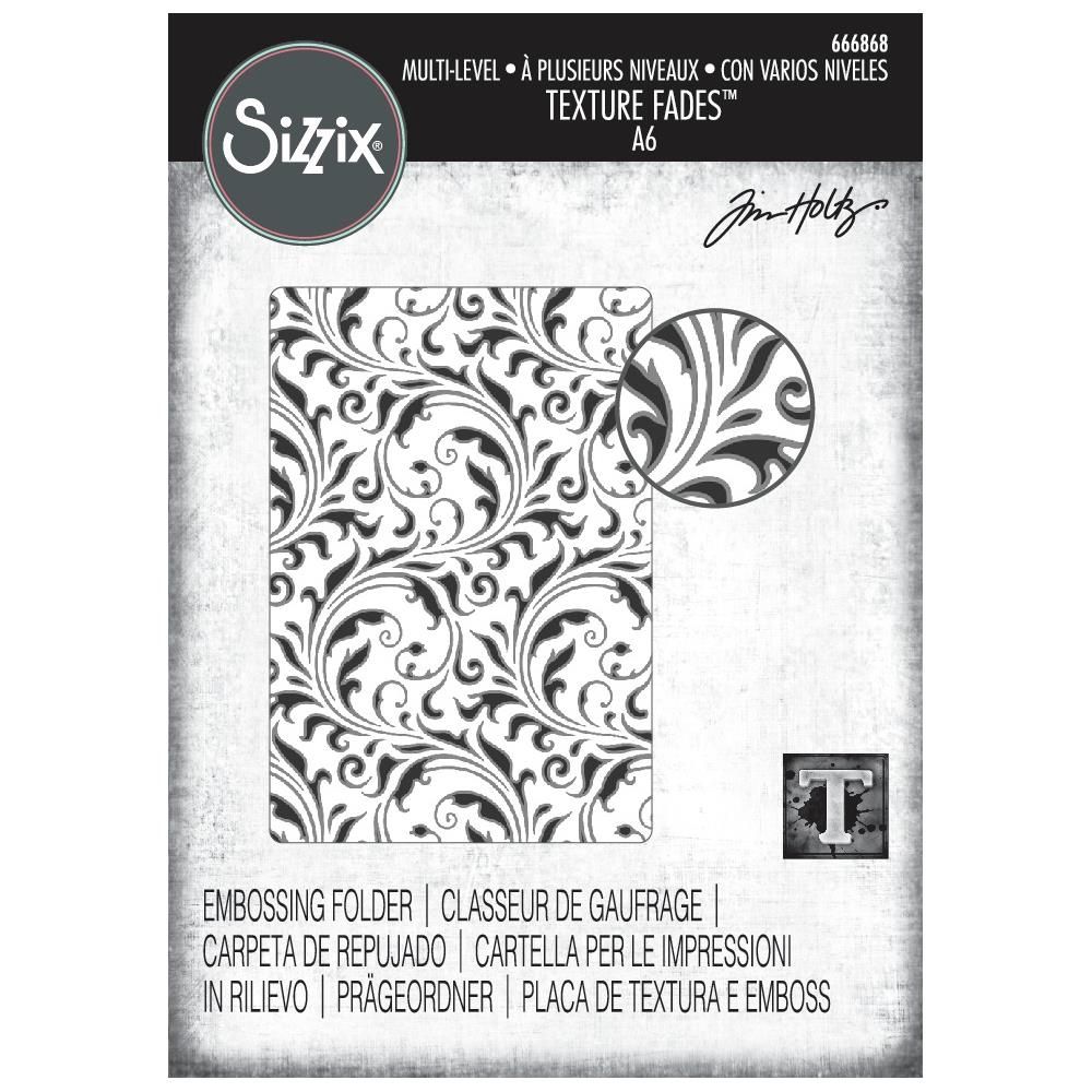 Sizzix - Plaques à embosser 3D de Tim Holtz «Vault Flourish»
