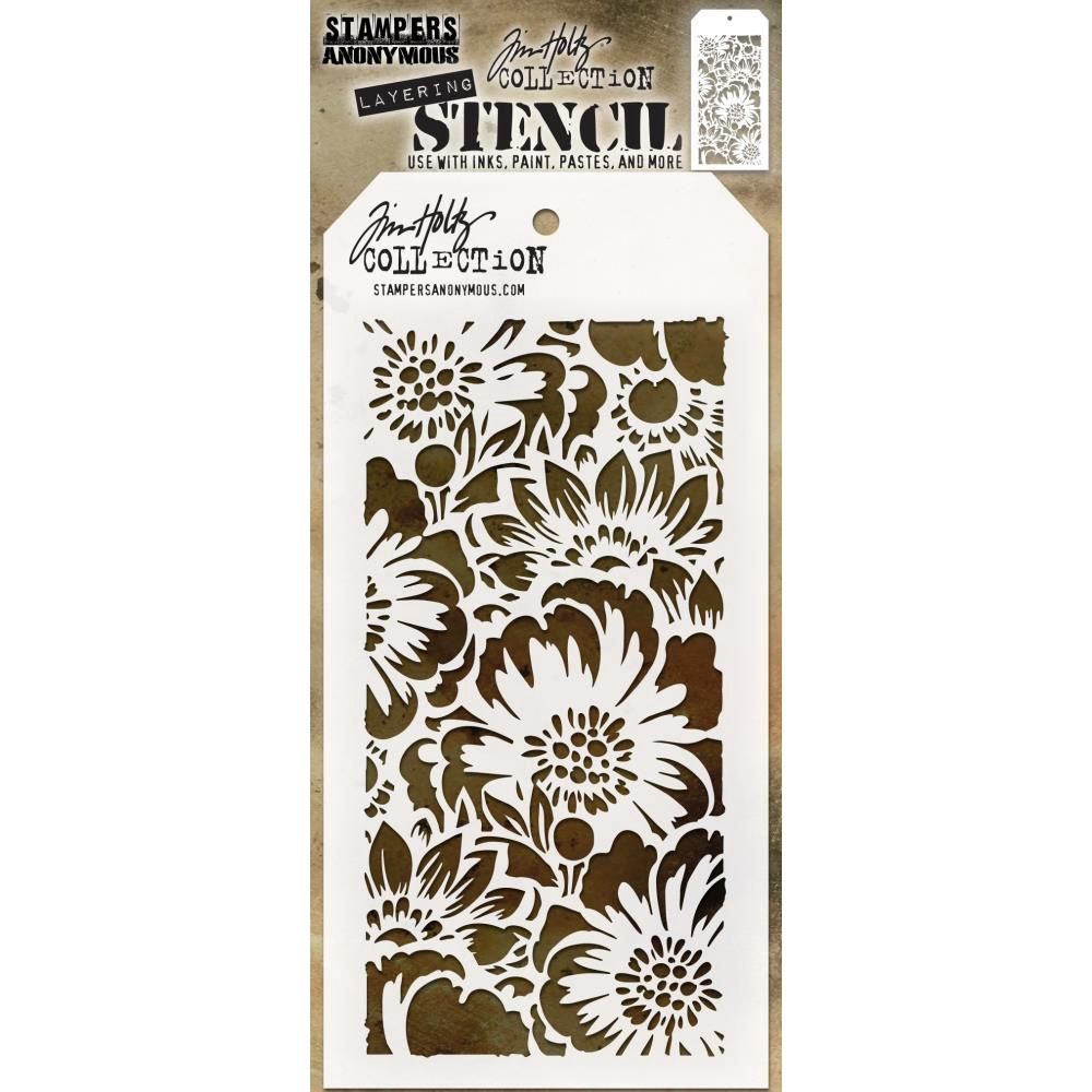 Tim Holtz - Layered Stencil «Bouquet» 4.125" X 8.5"