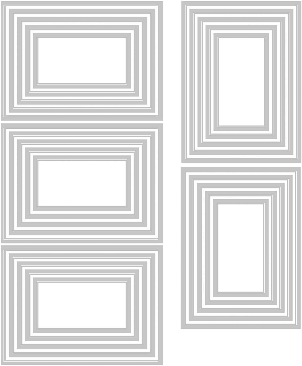 Sizzix - Thinlits Dies de Tim Holtz «Stacked Rectangles» 25 matrices