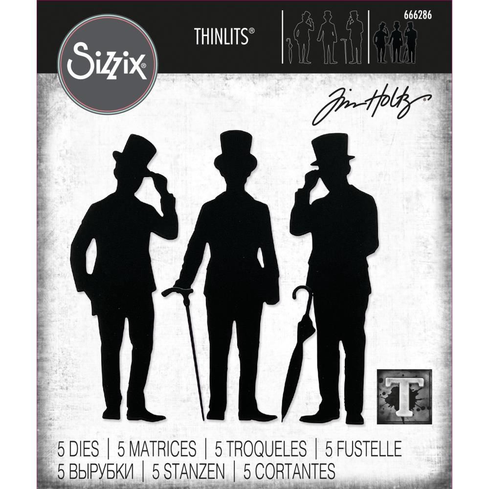 Sizzix - Thinlits Dies de Tim Holtz «Gentlemen» 5 pcs