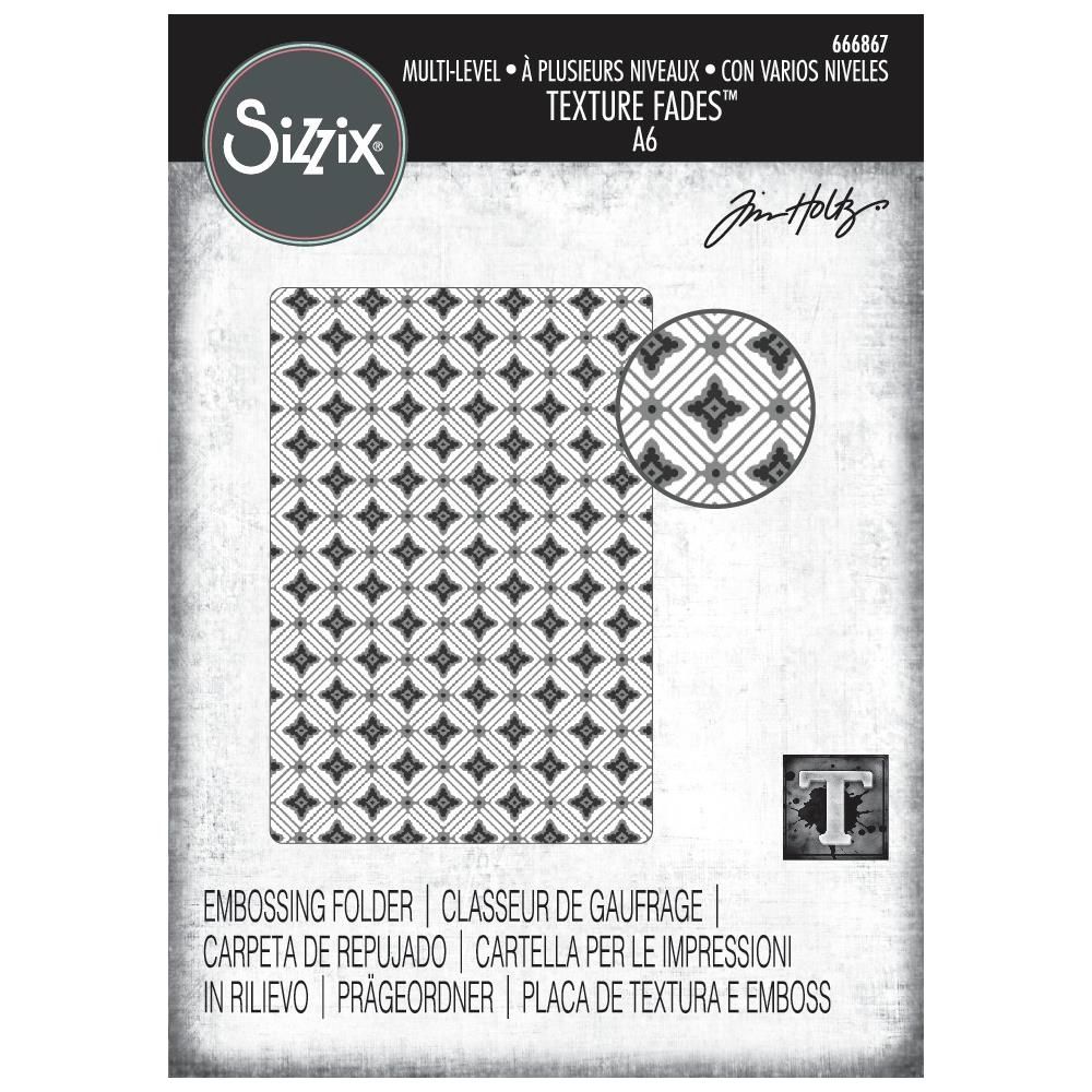 Sizzix - Plaques à embosser 3D de Tim Holtz «Vault Diamonds»