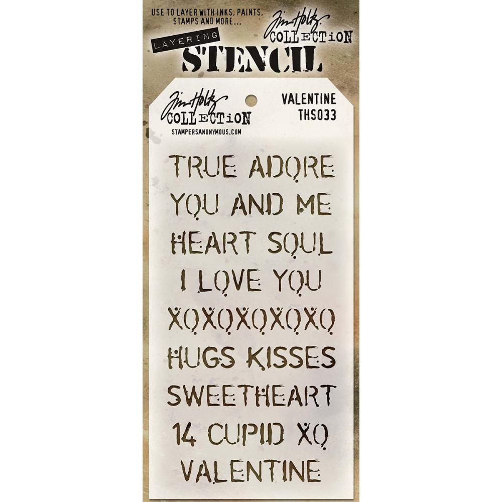 Tim Holtz - Layered Stencil «Valentine» 4.125" X 8.5"