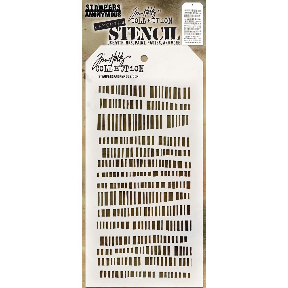Tim Holtz Layered Stencil «Code» 4.125" X 8.5"
