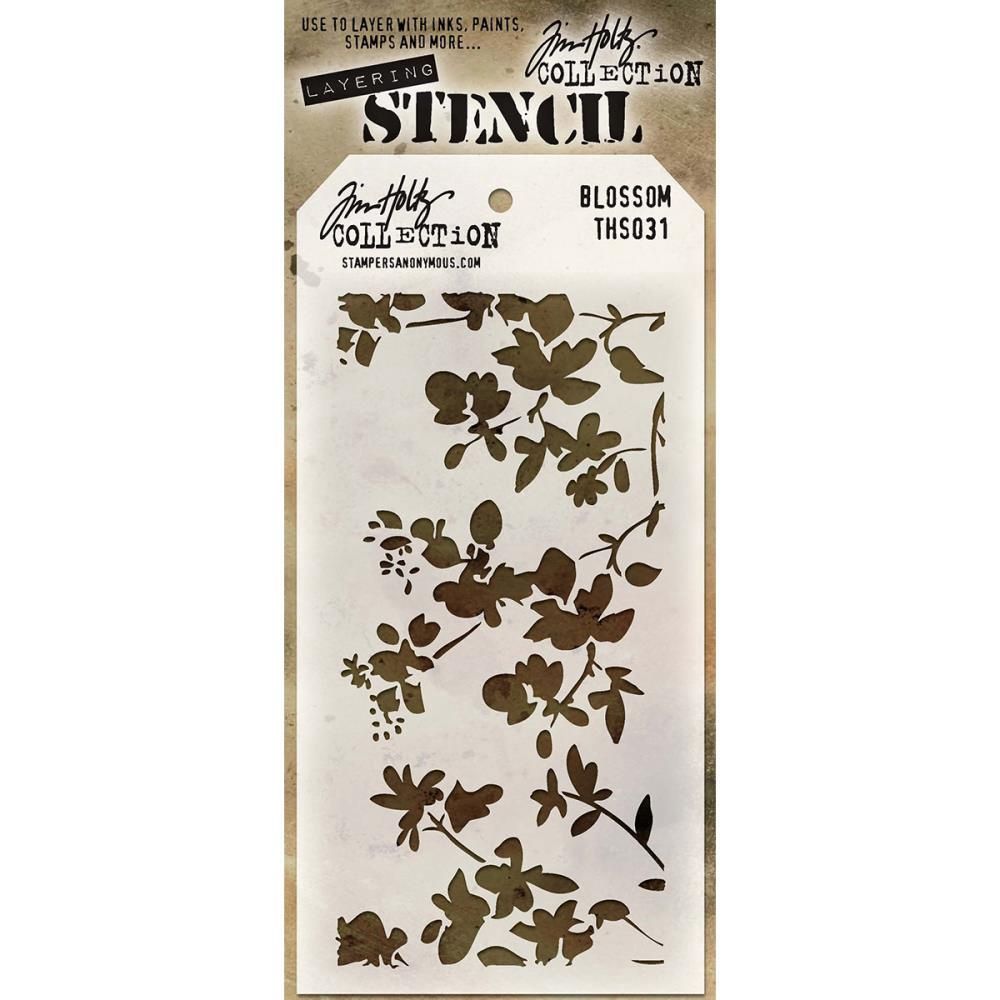 Tim Holtz - Layered Stencil «Blossom» 4.125" X 8.5"