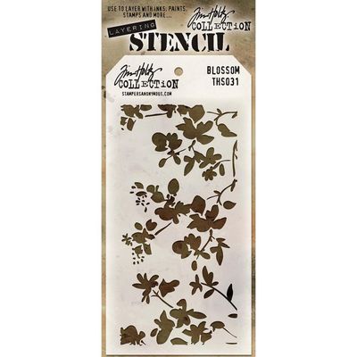 Tim Holtz - Layered Stencil «Blossom» 4.125" X 8.5"