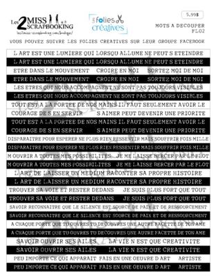 Les 2 Miss scrapbooking - Éphéméra «Mots à découper» FL02