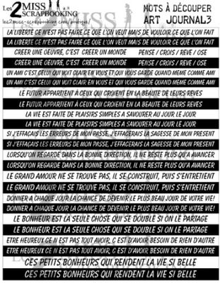 Les 2 Miss scrapbooking - Éphéméra «Art Journal 3»