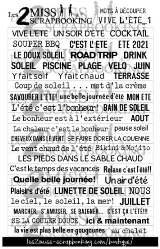 Les 2 Miss scrapbooking - Éphéméra «Vive l'été 1»