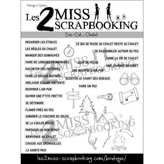 Les 2 Miss scrapbooking - Éphéméra «Chalet»