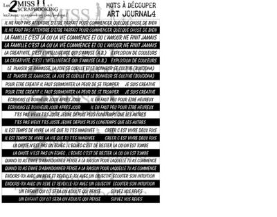 Les 2 Miss scrapbooking - Éphéméra «Art Journal 4»