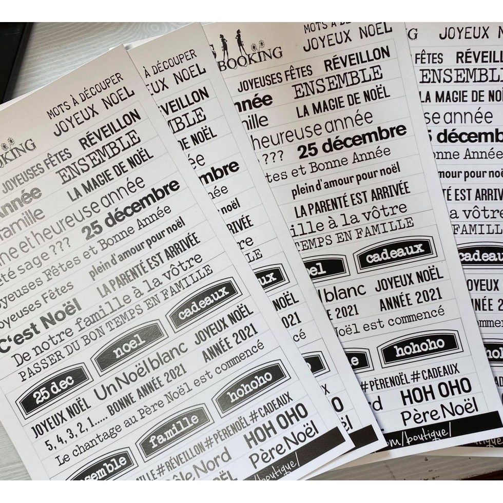 Les 2 Miss scrapbooking - Éphéméra «Joyeux Noël»