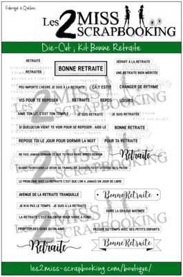 Les 2 Miss scrapbooking - Éphéméra «Kit Bonne retraite»