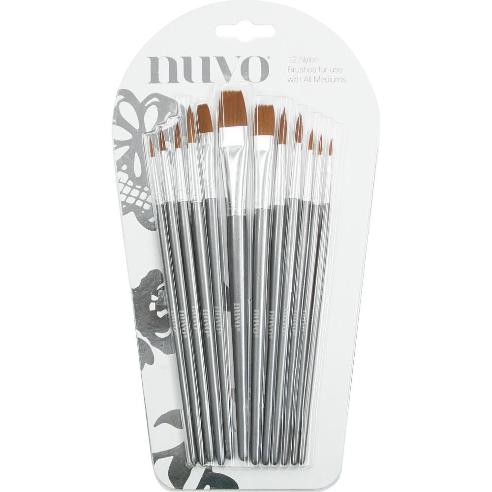 Nuvo- Ensemble de 12 pinceaux en nylon