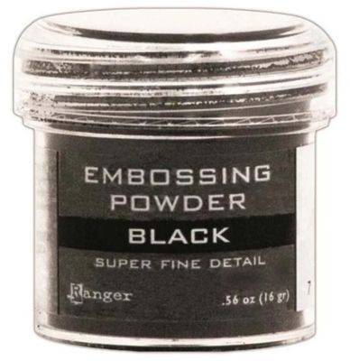 Ranger - Poudre à embosser couleur «Black super fine detail»