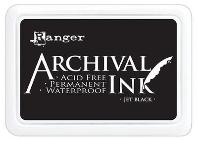Ranger- Archival Jumbo Ink pad couleur «Jet Black» 4" X 6"