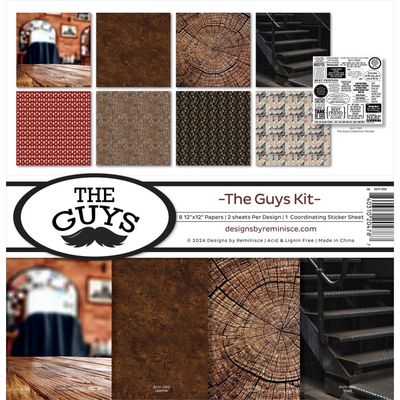 LIQUIDATION!!! Reminisce - Papier 12x12 «The Guys Kit» (Le prix indiqué est déjà réduit de 40%)
