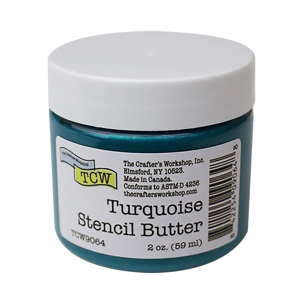 TCW - Stencil Butter couleur «Turquoise» 2 oz