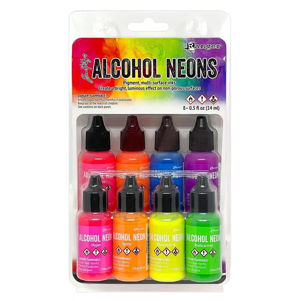 Tim Holtz - Alcohol Ink Neons Kit 8/Pkg