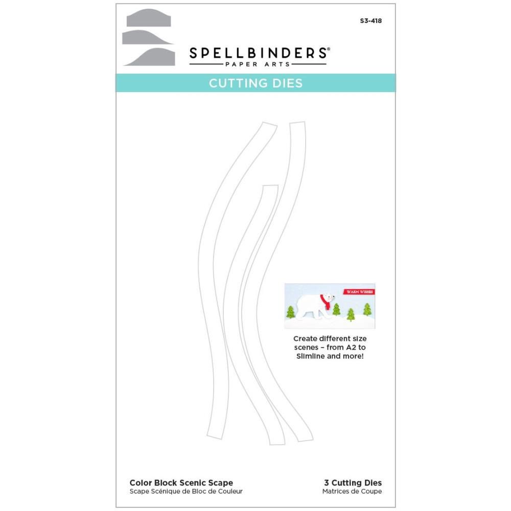 LIQUIDATION!!! Spellbinders - Dies «Color Block Scenic Scape» (Le prix indiqué est déjà réduit de 40%)