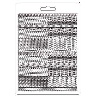 Stamperia - Moule «Stampo » modèle «Bauhaus Textile Pattern» 6" X 8"