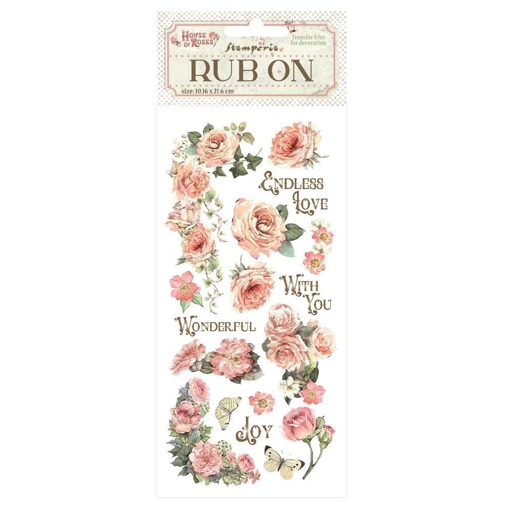 Stamperia - Rub-On de la collection House Of Roses «Writings»