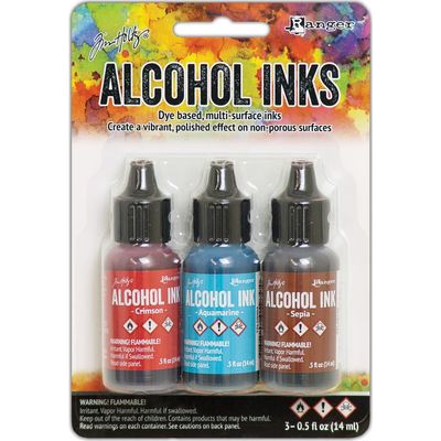 Ranger - Alcohol Ink couleur Crimson/Aquamarine/Sepia