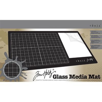 Tim Holtz - Tapis «Glass Studio Mat» 23"X14", Noir