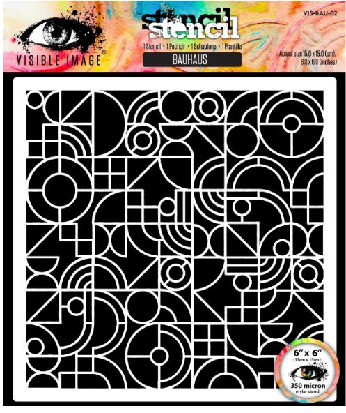 Visible Image - Stencil «Bauhaus» 6" X 6"