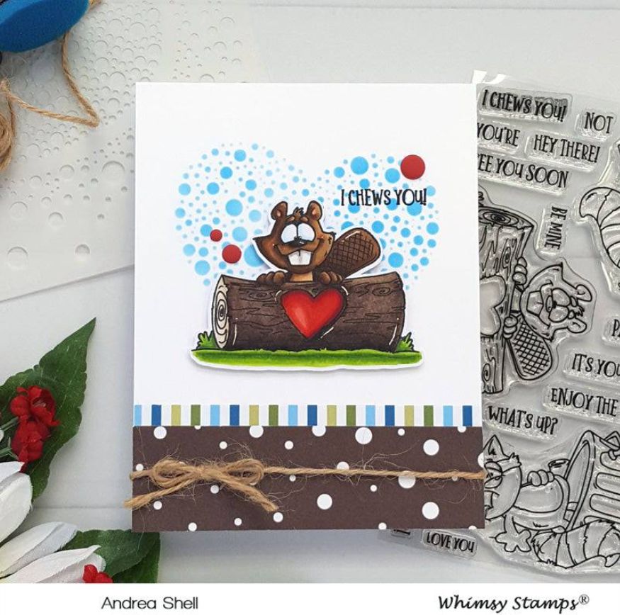 Whimsy Stamps- Estampe «Camp Critters» 17 estampes