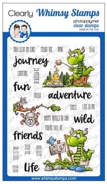 Whimsy Stamps - Étampes «Camping Dragons»