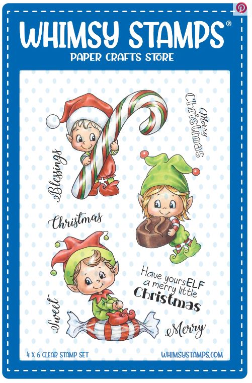 Whimsy Stamps- Estampe «Elves On Christmas» 9 estampes