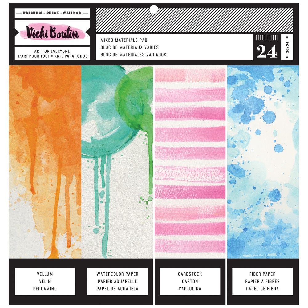 Vicki Boutin - Ensemble de papier «Mixed Materials Pad» 12"X12" 24 pages