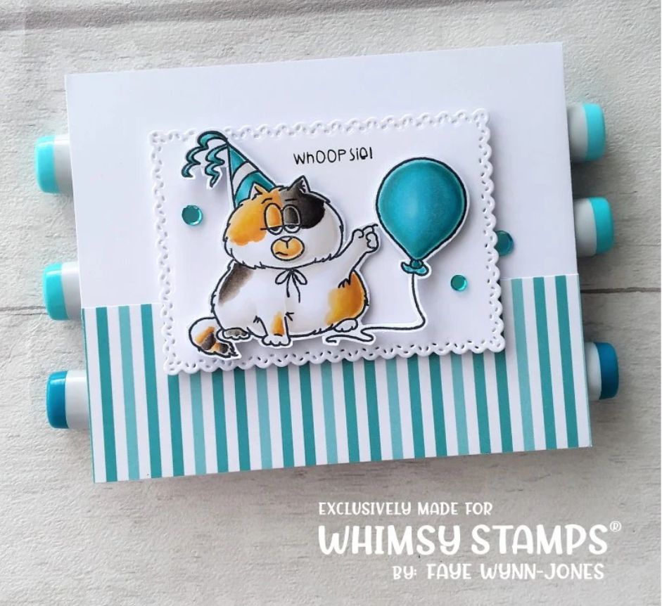 Whimsy Stamps- Estampe «Cat Me-Wow Birthday» 11 estampes