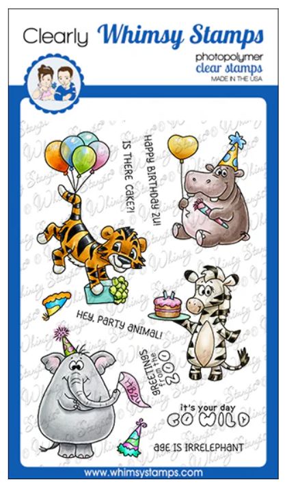 Whimsy Stamps - Étampes «Jungle Birthday»