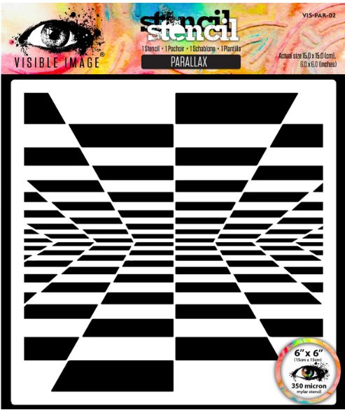 Visible Image - Stencil « Parallax» 6" X 6"