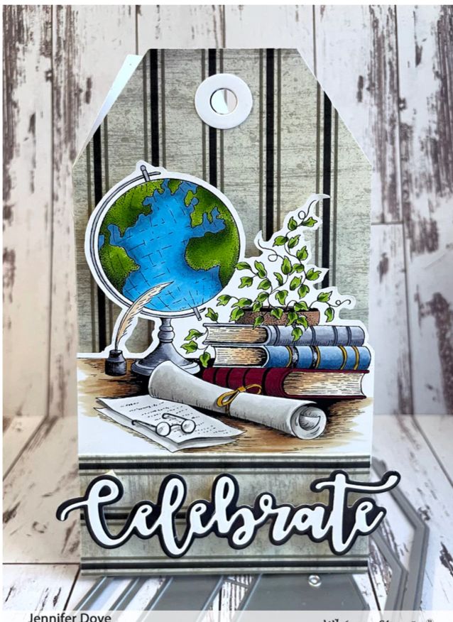 Whimsy Stamps- Estampe «Graduation» 6 estampes
