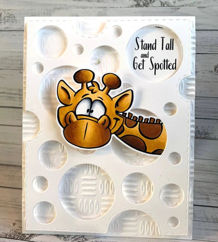 Whimsy Stamps- Estampe «Giraffes Peeking» 11 estampes