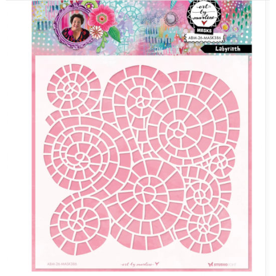 Art By Marlene - Stencil Labyrinth, 8"X8"