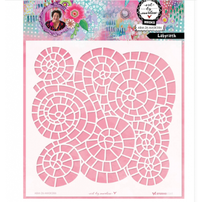 Art By Marlene - Stencil Labyrinth, 8"X8"