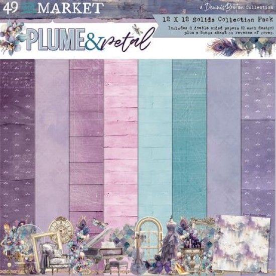 LIQUIDATION!!! 49 and Market - Papier 12x12 Solid Plume and Petal (le prix indiqué est déjà réduit de 40%)