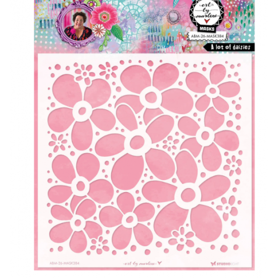 Art By Marlene - Stencil A lot of Daisies, 8"X8"