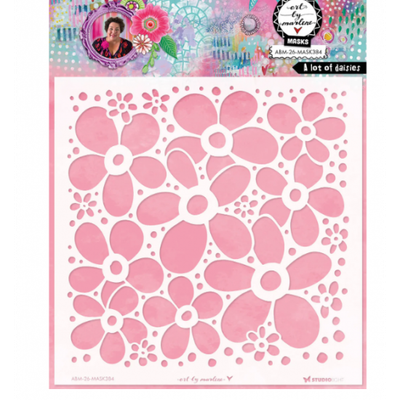 Art By Marlene - Stencil A lot of Daisies, 8"X8"