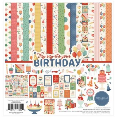 Carta Bella - Papier 12" X 12" «They say it's your Birthday» 12 feuilles