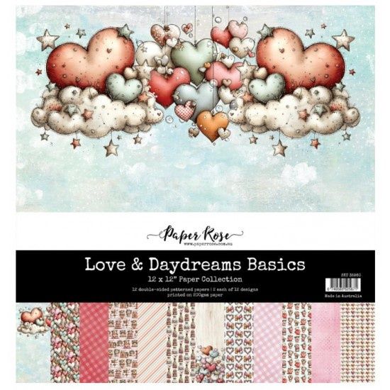 Paper Rose - Papier 12x12 Basics Love and Daydreams