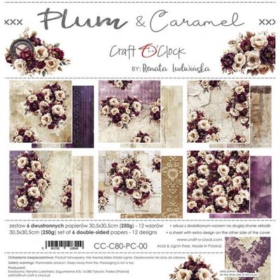 Craft O Clock - Papier 12x12  Plum and Caramel